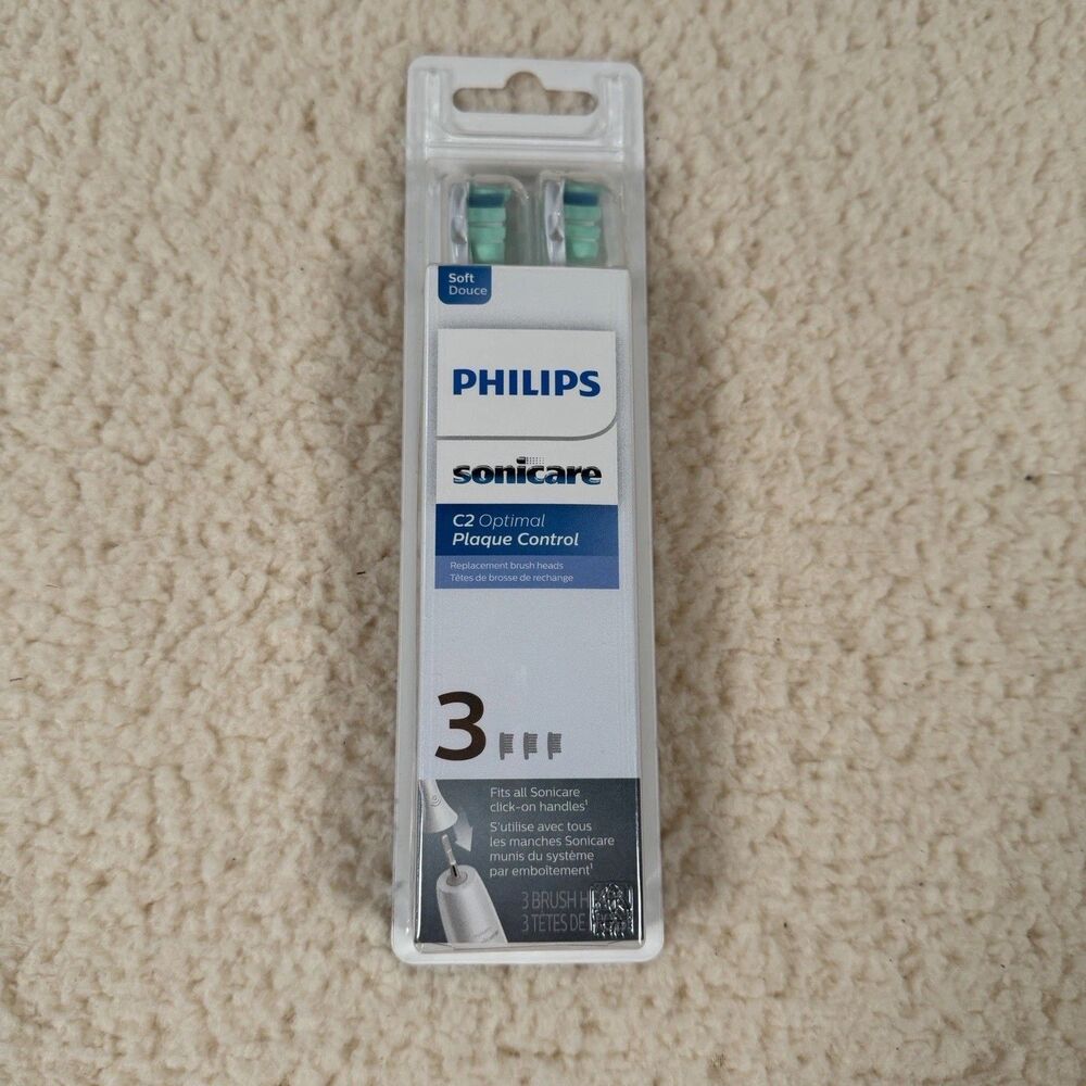 Philips Sonicare C2 Optimal Plaque Control Tooth Brush Replacement Heads 3 PACK